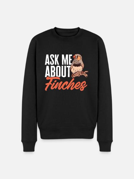 Zebra Finches Bird Zebra Finch - Men's Premium Organic Jumper - black