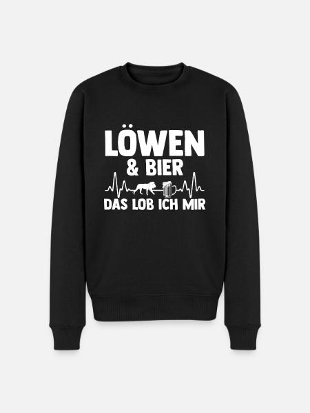Löwe Löwen - Männer Premium Bio Pullover - Schwarz