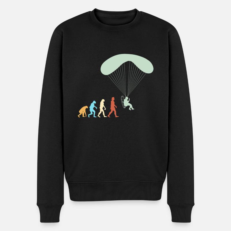 Motorschirm Motorisierter Gleitschirm - Männer Premium Bio Pullover - Schwarz
