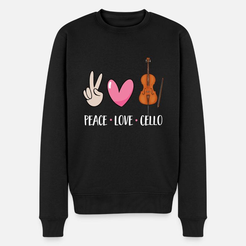 Cellospieler Cellist Musiker Cello - Männer Premium Bio Pullover - Schwarz