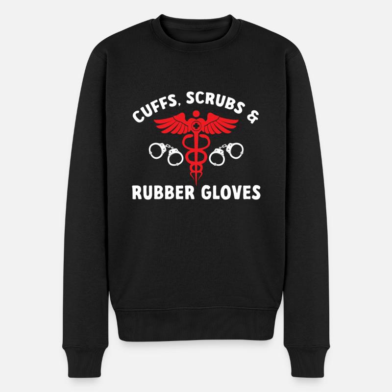 Krankenschwester Strafvollzug Gefängnis - Männer Premium Bio Pullover - Schwarz