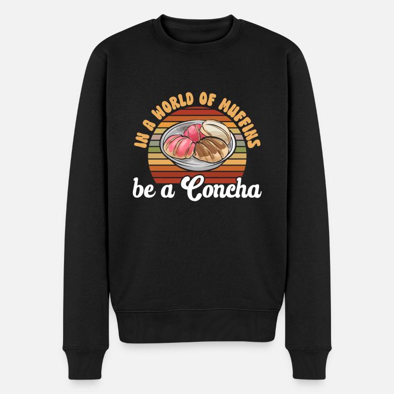 Concha Hispanic Mexican Pan Dulce - Men's Premium Organic Jumper - black