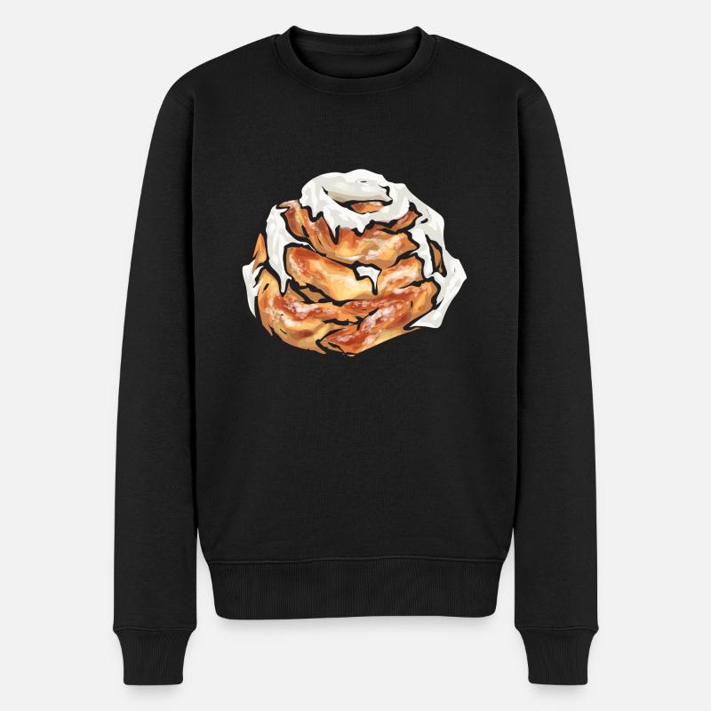 Zimtschnecke - Männer Premium Bio Pullover - Schwarz