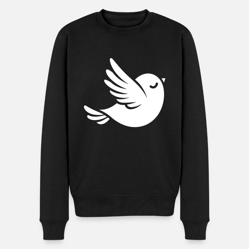 Taube - Männer Premium Bio Pullover - Schwarz