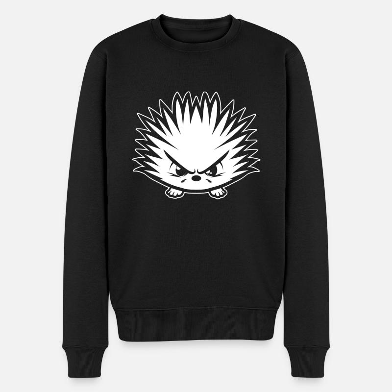Stachelschwein - Männer Premium Bio Pullover - Schwarz