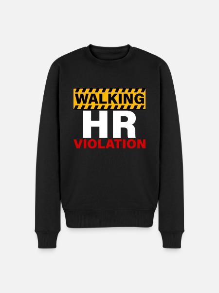 Walking Hr Violation 4 - Men's Premium Organic Jumper - black