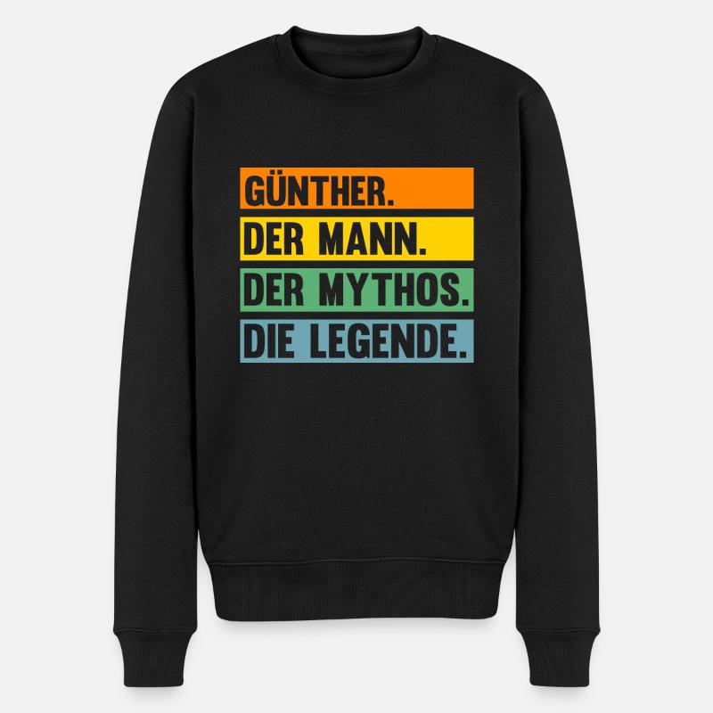 Günther - Männer Premium Bio Pullover - Schwarz