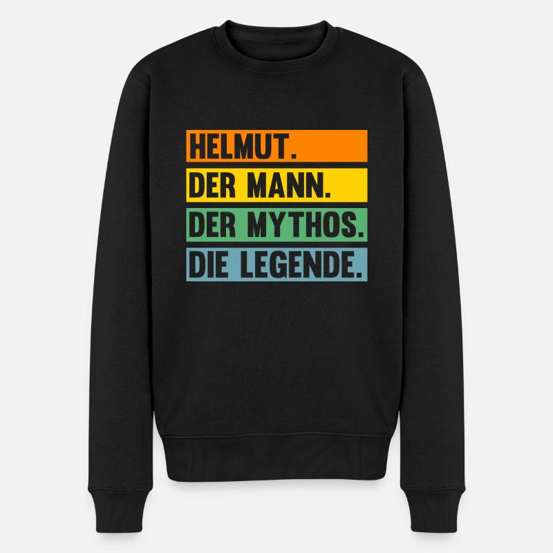 Helmut - Männer Premium Bio Pullover - Schwarz