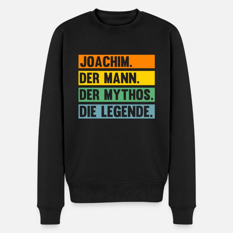 Joachim - Männer Premium Bio Pullover - Schwarz