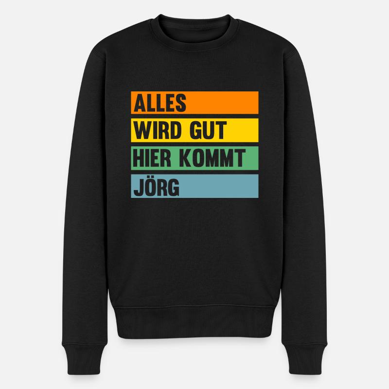 Jorg - Männer Premium Bio Pullover - Schwarz