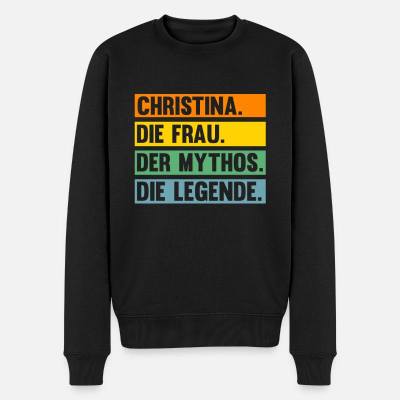 Christina - Männer Premium Bio Pullover - Schwarz