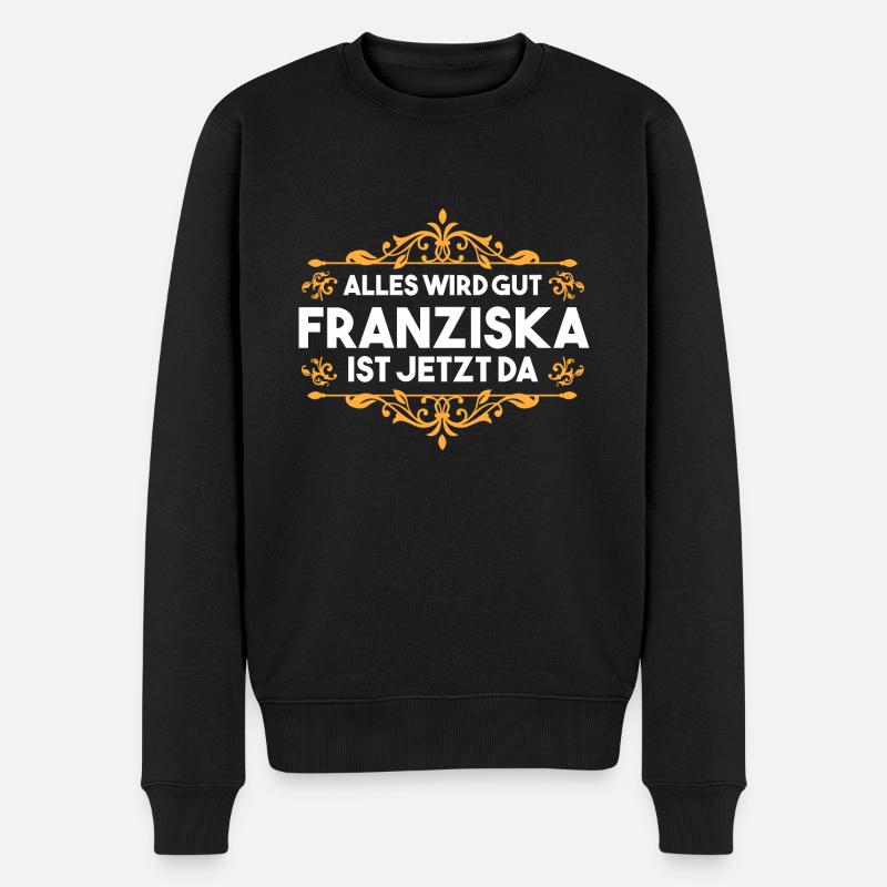 Franziska - Männer Premium Bio Pullover - Schwarz