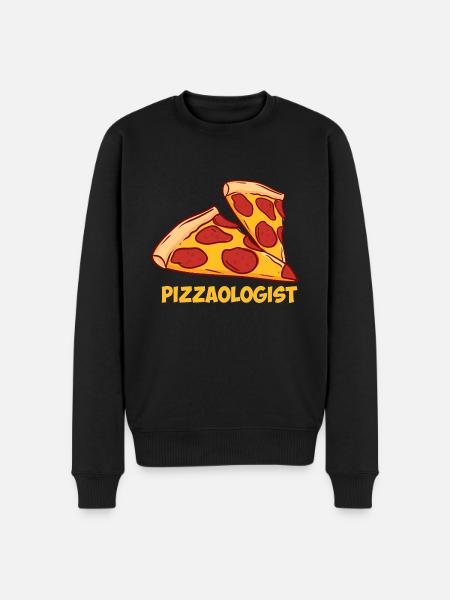 Pizzabäcker - Männer Premium Bio Pullover - Schwarz