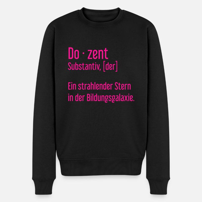 Dozent Dozenten Schule Pädagoge Unterricht - Männer Premium Bio Pullover - Schwarz