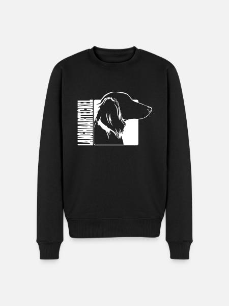 Longhaired Profile Dogs Dog Wilsigns - Men's Premium Organic Jumper - black