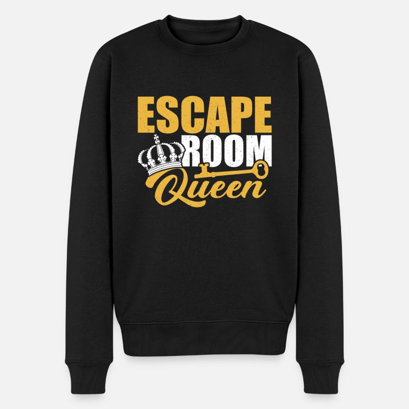 Women Challenge Mystery Escape Room Queen - Männer Premium Bio Pullover - Schwarz