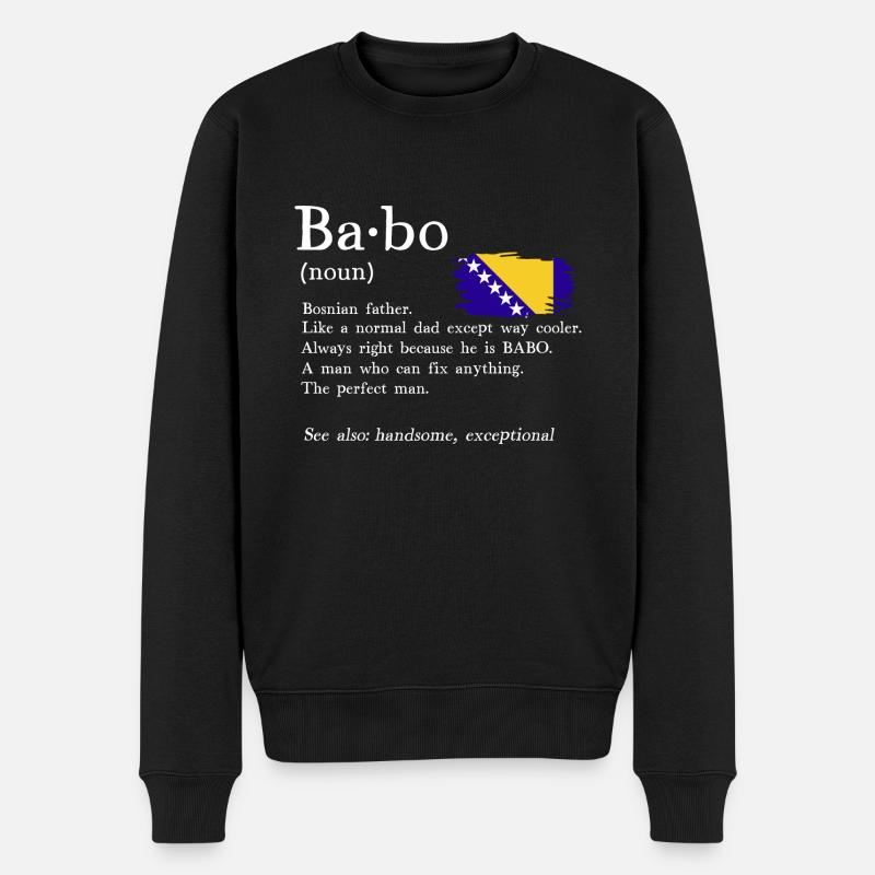 Bosnie-Herzégovine Drapeau Bosnie - Pull Premium bio Homme - noir