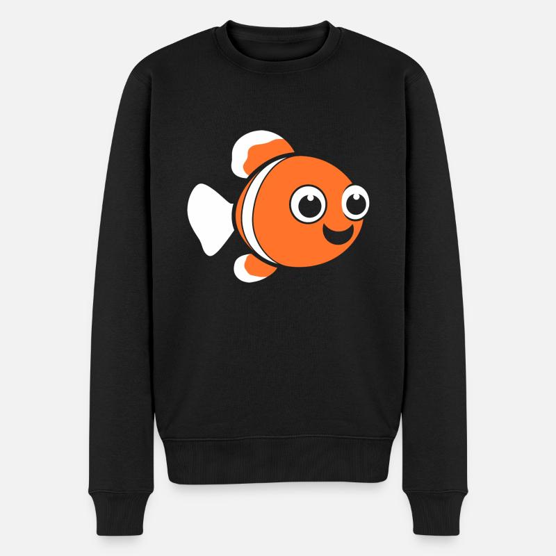 Humour petit poisson clown - Pull Premium bio Homme - noir