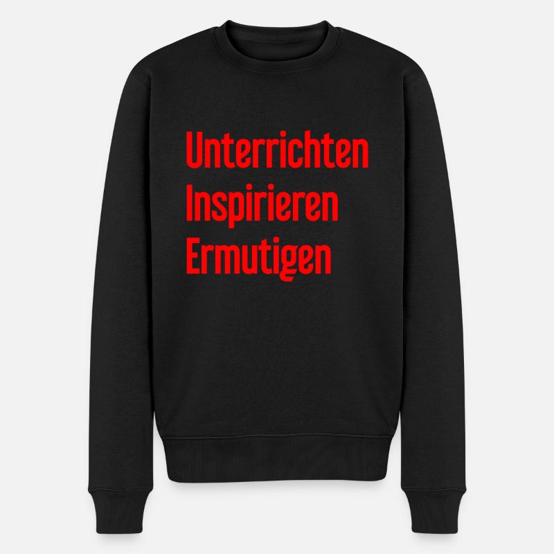 Enseigner, inspirer, encourager - Pull Premium bio Homme - noir