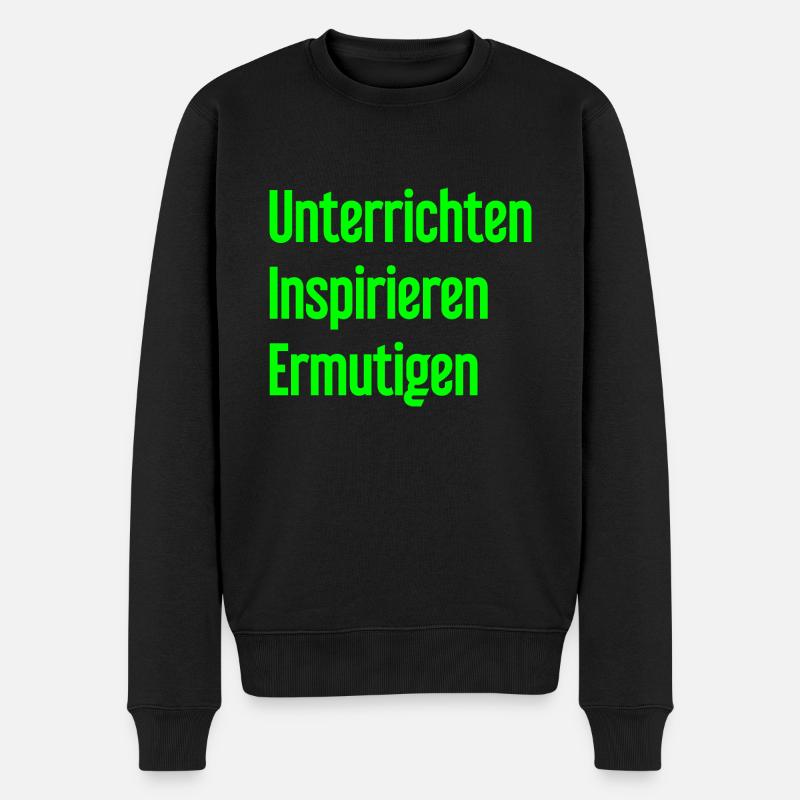 Enseigner, inspirer, encourager - Pull Premium bio Homme - noir