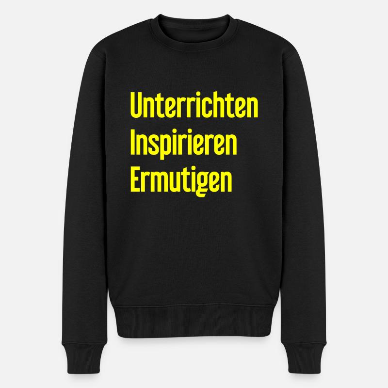 Enseigner, inspirer, encourager - Pull Premium bio Homme - noir