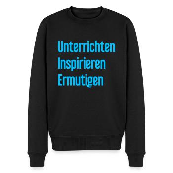 Teaching Inspiring Encouraging - Men's Premium Organic Jumper - black - Front - Nico (187cm)