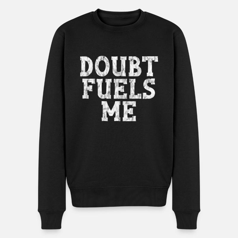 Le doute m’alimente 3 - Pull Premium bio Homme - noir