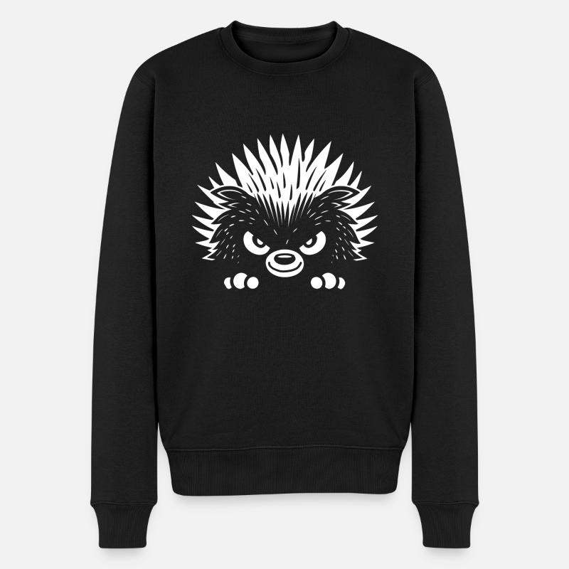 Stachelschwein - Männer Premium Bio Pullover - Schwarz