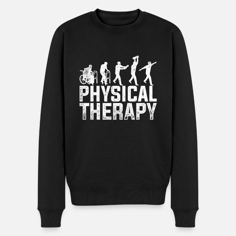 Evolution Physiotherapie - Männer Premium Bio Pullover - Schwarz