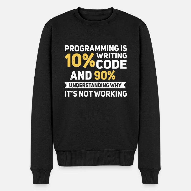 Quota de programmation... Programmeurs & Nerd - Pull Premium bio Homme - noir