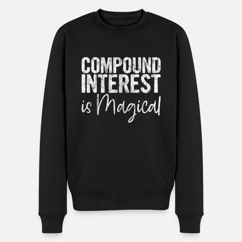 Compound Interest Is Magical - Men's Premium Organic Jumper - black