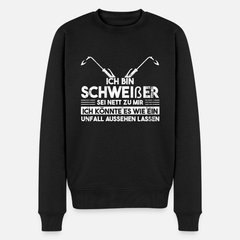Schweißer Beruf Metallbauer Geschenk - Männer Premium Bio Pullover - Schwarz