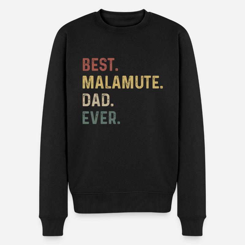 Alaskan Malamute Hund - Männer Premium Bio Pullover - Schwarz
