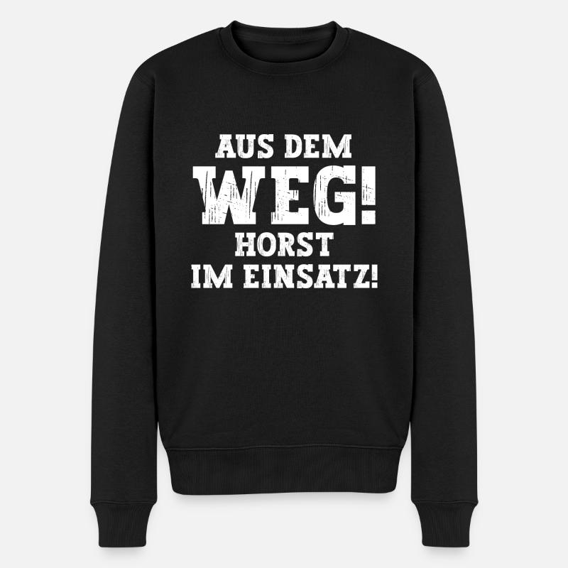 Horst Lustiger Spruch Vorname Name Horst - Männer Premium Bio Pullover - Schwarz