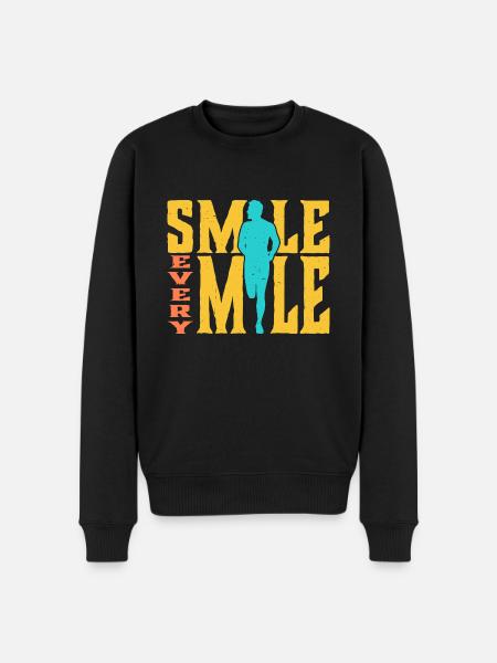 Smile Every Mile 5 - Men's Premium Organic Jumper - black