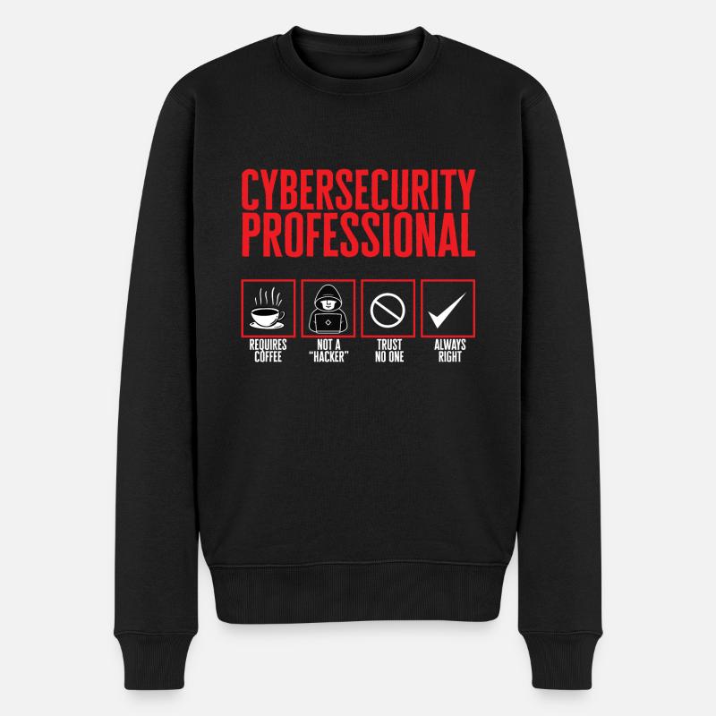 Cybersecurity Hackers IT Security - Men's Premium Organic Jumper - black