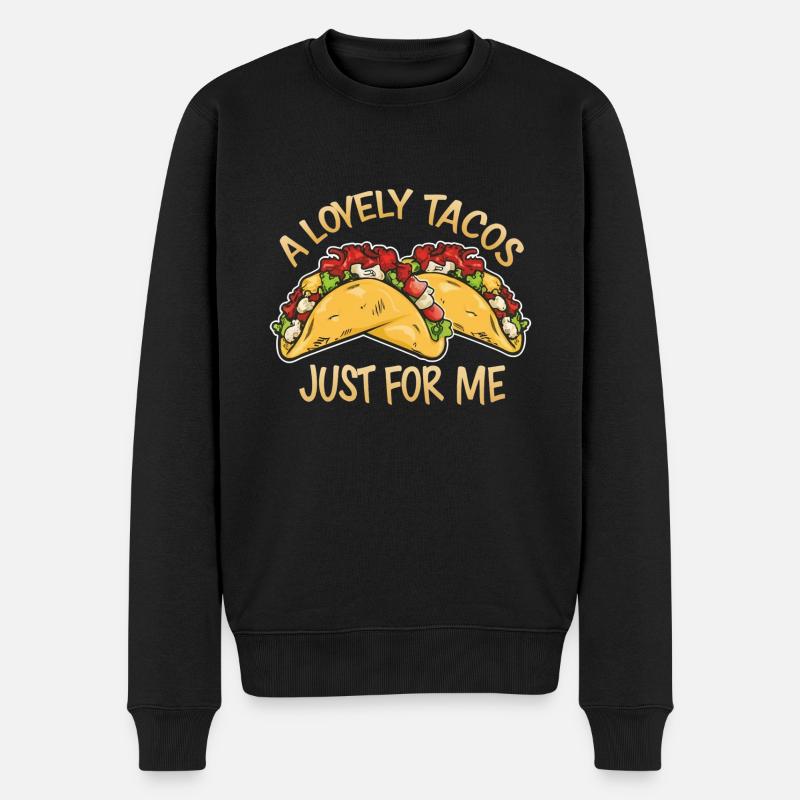 Ein leckerer Tacos nur für mich - Männer Premium Bio Pullover - Schwarz