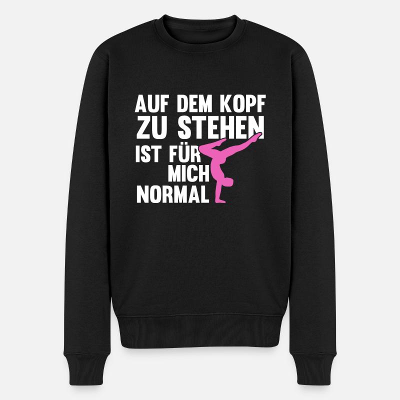 Handstand Turnerin Handstände Geschenk - Männer Premium Bio Pullover - Schwarz