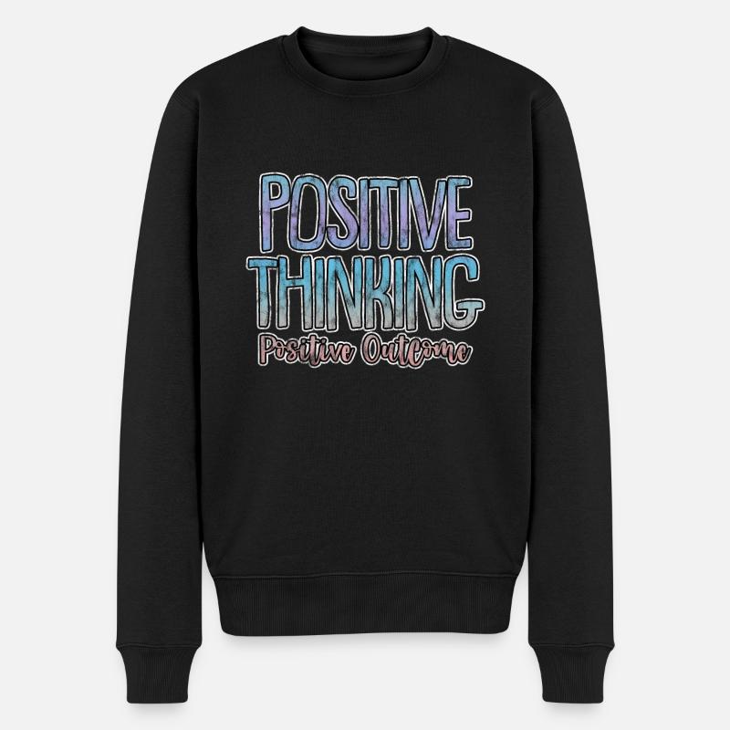 Pensée positive Résultat positif 3 - Pull Premium bio Homme - noir
