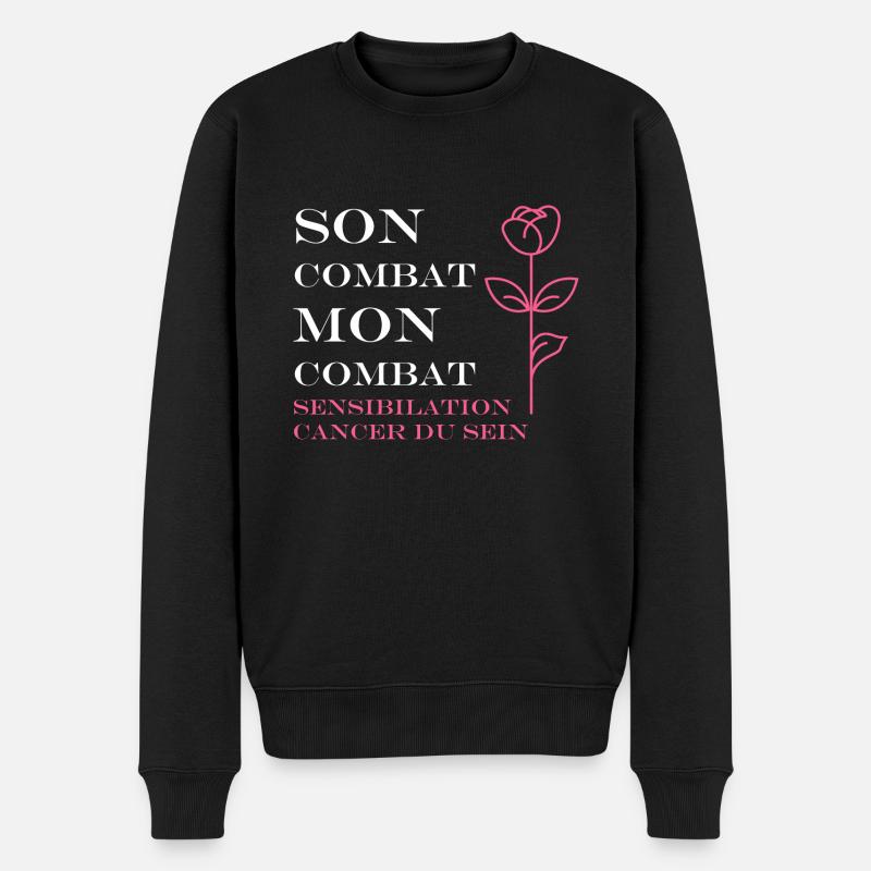 Sensibilisation cancer du sein - Pull Premium bio Homme - noir