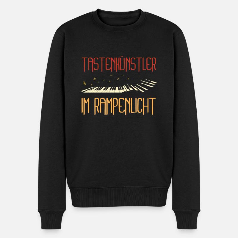 Klavier Pianist Tastenkünstler Piano - Männer Premium Bio Pullover - Schwarz