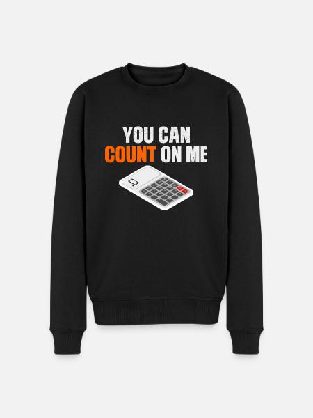 calculator - Men's Premium Organic Jumper - black