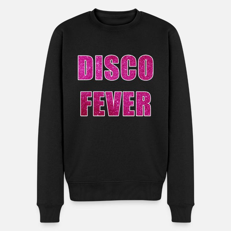 Disco Fever Seventies Lovers 80's Funky Night Retr - Männer Premium Bio Pullover - Schwarz