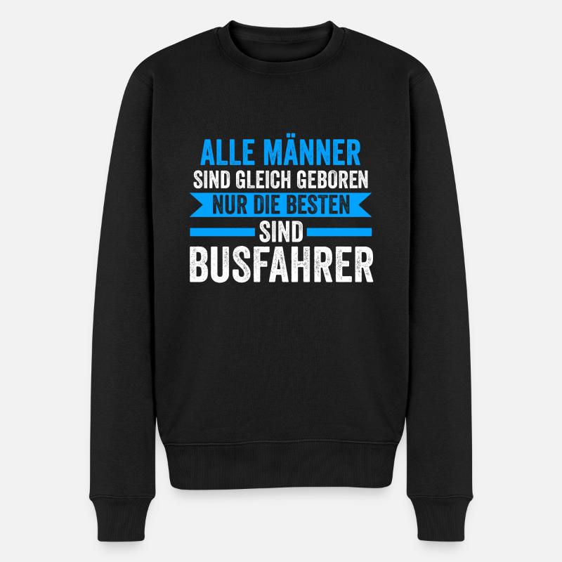 Busfahrer Job Busfahren Geschenk - Männer Premium Bio Pullover - Schwarz