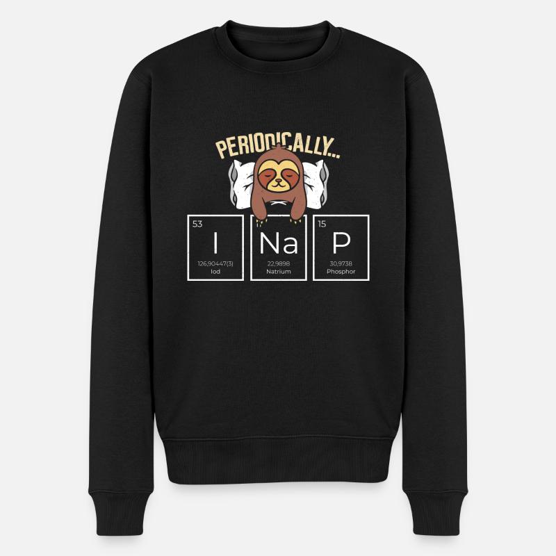 Regelmäßig ein Nap machen - Schlaf - Männer Premium Bio Pullover - Schwarz