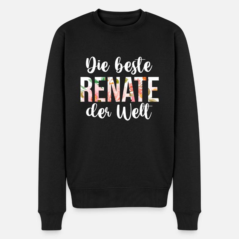 Renate - Männer Premium Bio Pullover - Schwarz