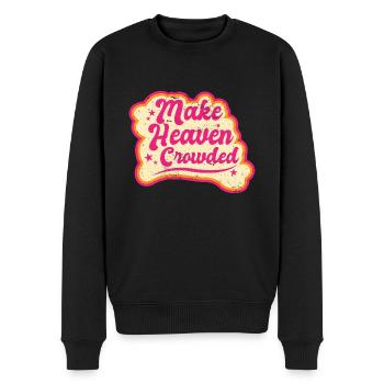 Make Heaven Crowded Bible Scripture Jesus - Men's Premium Organic Jumper - black - Front - Nico (187cm)
