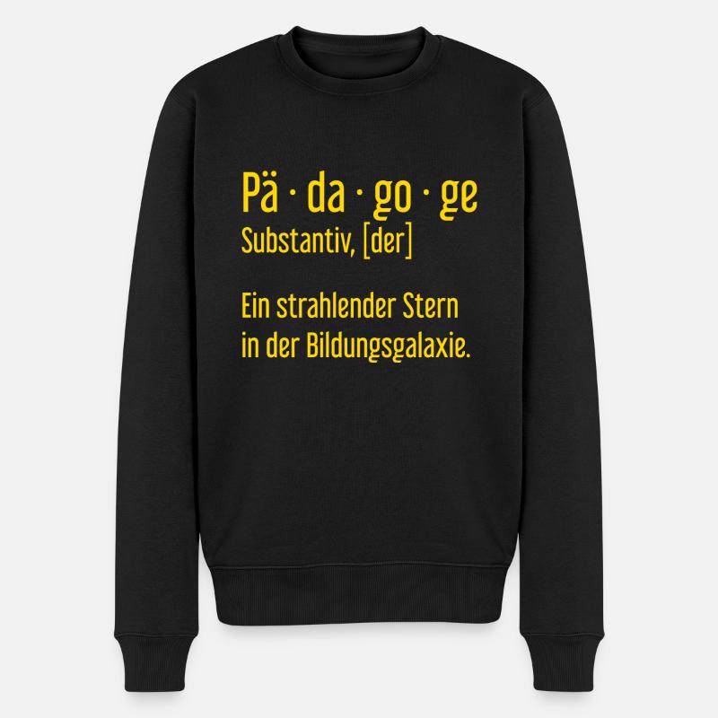 Pädagoge Pädagogen Schule Lehrer Unterricht - Männer Premium Bio Pullover - Schwarz