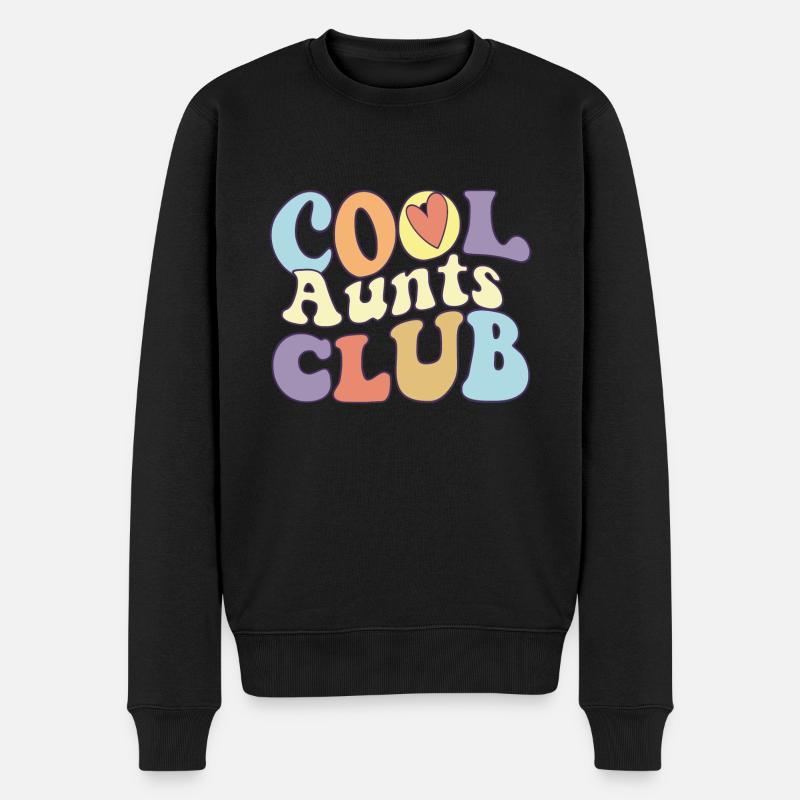 Cool Aunts Club Best Proud Auntie Ever Squad - Männer Premium Bio Pullover - Schwarz