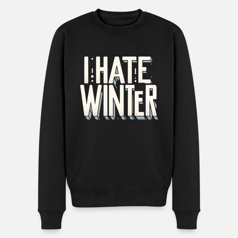 I Hate Winter 10 - Männer Premium Bio Pullover - Schwarz
